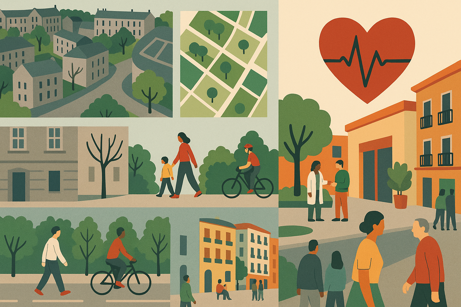 Walkability and Heart Health: Contrasts Between Edinburgh and Madrid